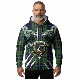 McKellar Tartan Crest Hoodie Ferocious Lion Style