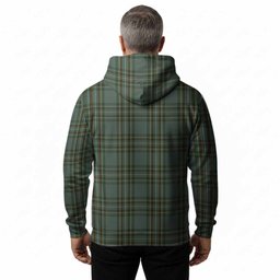 Kelly Tartan Crest Hoodie Ferocious Lion Style