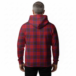 Leslie Tartan Crest Hoodie Ferocious Lion Style