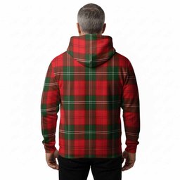 Gartshore Tartan Crest Hoodie Ferocious Lion Style
