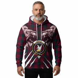 Lindsay Tartan Crest Hoodie Ferocious Lion Style