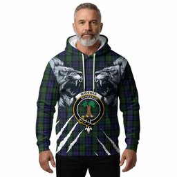 MacEwan (MacEwen) Tartan Crest Hoodie Ferocious Lion Style