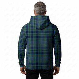 Keith Tartan Crest Hoodie Ferocious Lion Style