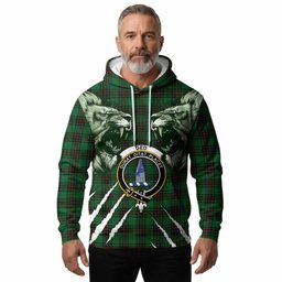 Ged Tartan Crest Hoodie Ferocious Lion Style