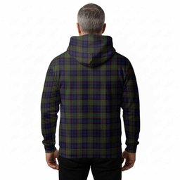 MacLellan (McLellan) Tartan Crest Hoodie Ferocious Lion Style