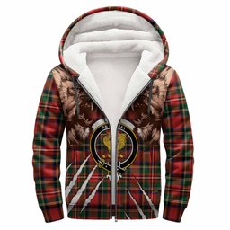 Lyle Tartan Crest Sherpa Hoodie Ferocious Lion Style