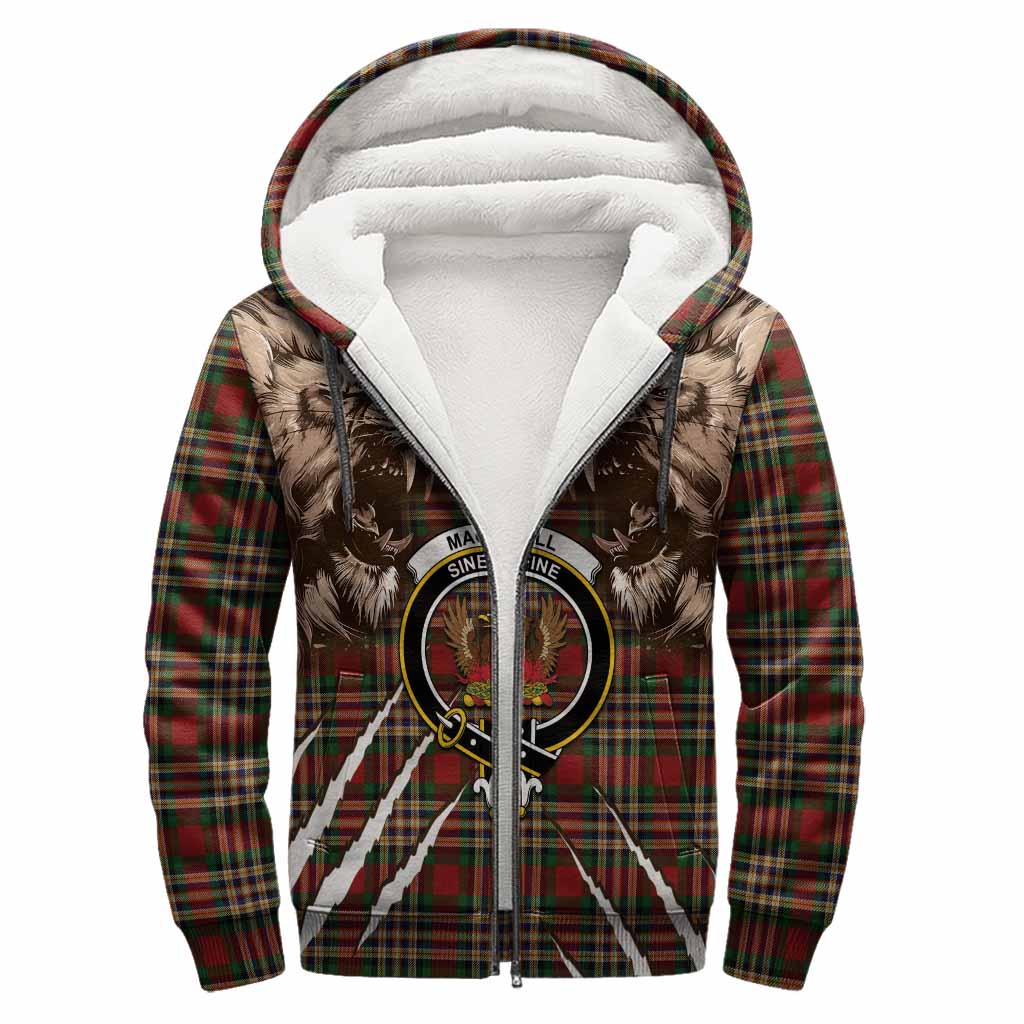 MacGill (MakGill) Tartan Crest Sherpa Hoodie Ferocious Lion Style