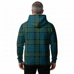 Kirkpatrick Tartan Crest Hoodie Ferocious Lion Style