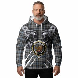 Gladstone (Gladstanes) Tartan Crest Hoodie Ferocious Lion Style