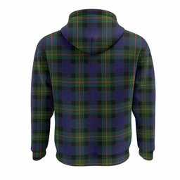 Jamieson Tartan Crest Hoodie Ferocious Lion Style