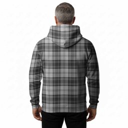 Glendinning Tartan Crest Hoodie Ferocious Lion Style
