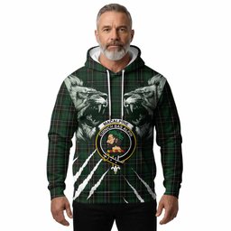 MacAlpine (MacAlpin) Tartan Crest Hoodie Ferocious Lion Style