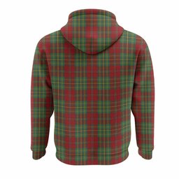 Leask Tartan Crest Hoodie Ferocious Lion Style