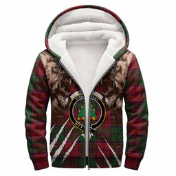 Grant Tartan Crest Sherpa Hoodie Ferocious Lion Style