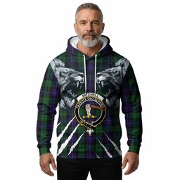 Mitchell Tartan Crest Hoodie Ferocious Lion Style