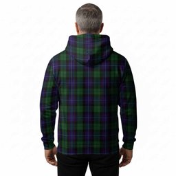 Mitchell Tartan Crest Hoodie Ferocious Lion Style