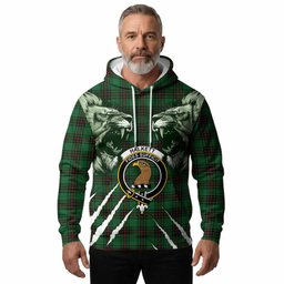 Halkett Tartan Crest Hoodie Ferocious Lion Style