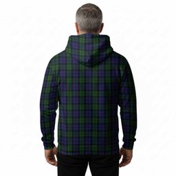 Dundas Tartan Crest Hoodie Ferocious Lion Style