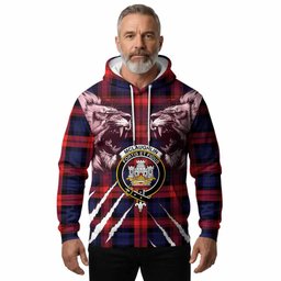 McLaughlin Tartan Crest Hoodie Ferocious Lion Style