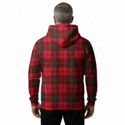 Heron Tartan Crest Hoodie Ferocious Lion Style