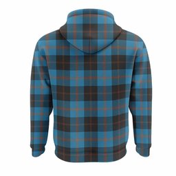 Garden (Gardyne) Tartan Crest Hoodie Ferocious Lion Style