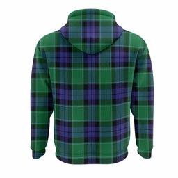 Haldane Tartan Crest Hoodie Ferocious Lion Style