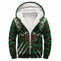 Primrose Tartan Crest Sherpa Hoodie Ferocious Lion Style