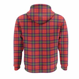 Ruthven Tartan Crest Hoodie Ferocious Lion Style
