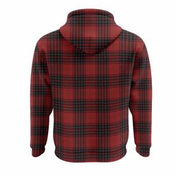 Wemyss Tartan Crest Hoodie Ferocious Lion Style