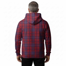 Wishart Tartan Crest Hoodie Ferocious Lion Style