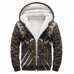 Rollo Tartan Crest Sherpa Hoodie Ferocious Lion Style