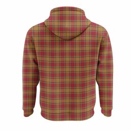 Scrymgeour Tartan Crest Hoodie Ferocious Lion Style