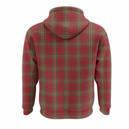 Scott Tartan Crest Hoodie Ferocious Lion Style