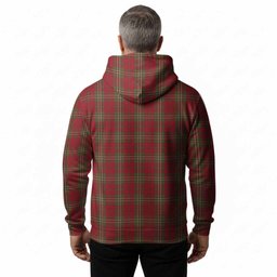 Scott Tartan Crest Hoodie Ferocious Lion Style
