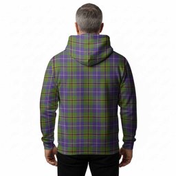 Turnbull Tartan Crest Hoodie Ferocious Lion Style