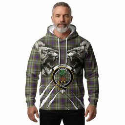 Swinton Tartan Crest Hoodie Ferocious Lion Style