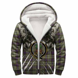 Swinton Tartan Crest Sherpa Hoodie Ferocious Lion Style