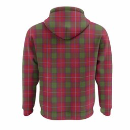 Rattray Tartan Crest Hoodie Ferocious Lion Style