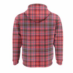Straiton Tartan Crest Hoodie Ferocious Lion Style