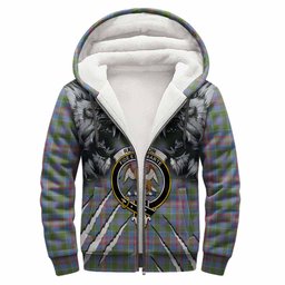 Ralston Tartan Crest Sherpa Hoodie Ferocious Lion Style
