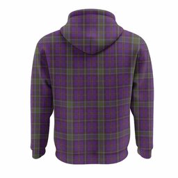 Weir Tartan Crest Hoodie Ferocious Lion Style