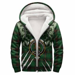 Orrock Tartan Crest Sherpa Hoodie Ferocious Lion Style