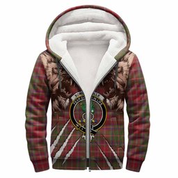 Somerville Tartan Crest Sherpa Hoodie Ferocious Lion Style