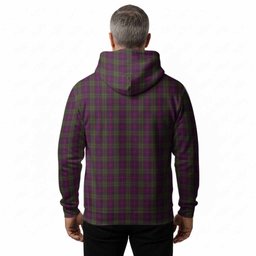 Urquhart Tartan Crest Hoodie Ferocious Lion Style