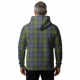 Stirling Tartan Crest Hoodie Ferocious Lion Style