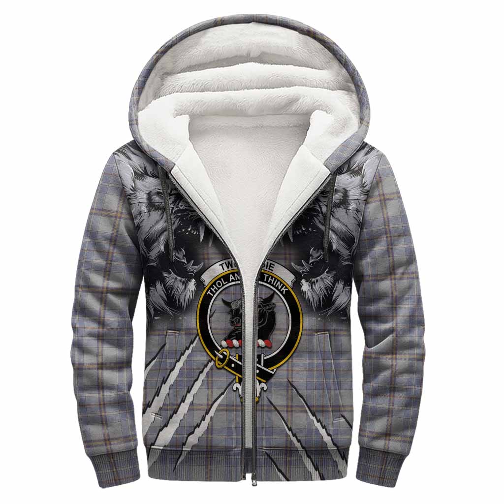 Tweedie Tartan Crest Sherpa Hoodie Ferocious Lion Style