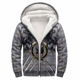 Tweedie Tartan Crest Sherpa Hoodie Ferocious Lion Style