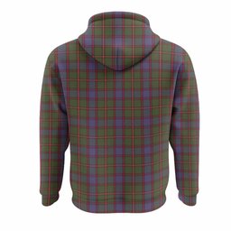 Skene Tartan Crest Hoodie Ferocious Lion Style
