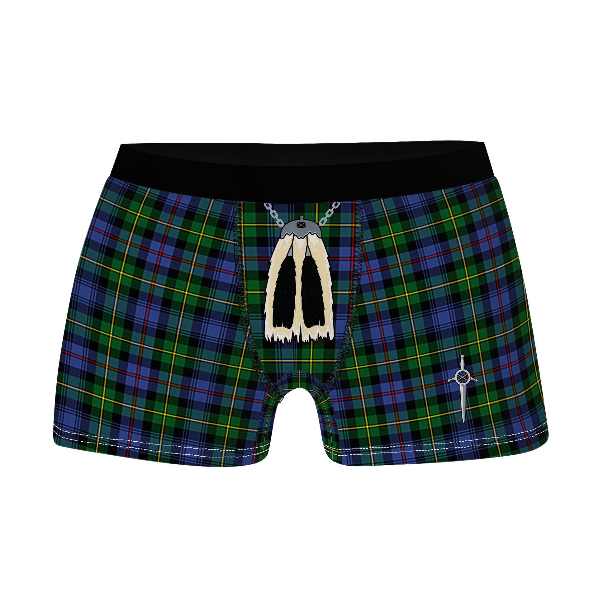ScotsTee Shop Scottish Baillie Hunting Clan Highland Kilt Sporran Tartan Boxer Briefs