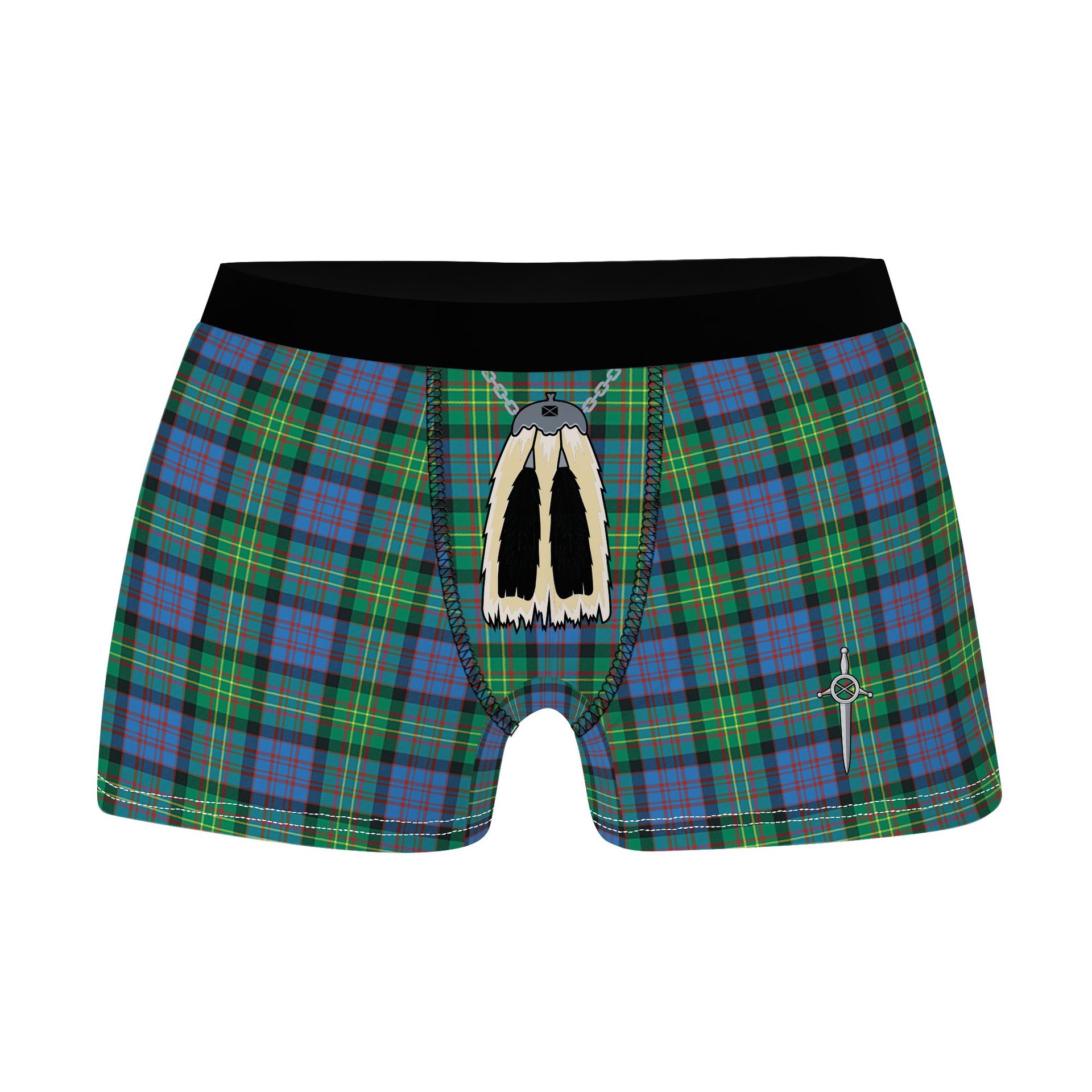 ScotsTee Shop Scottish Bowie Ancient Clan Highland Kilt Sporran Tartan Boxer Briefs